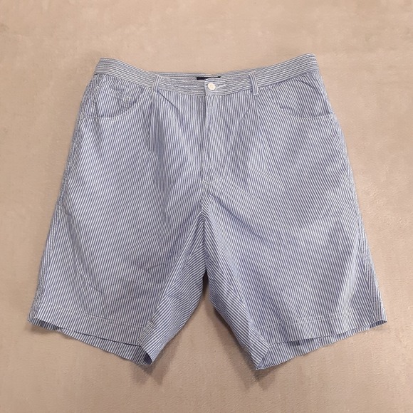 Gant Other - Vintage Gant Salty Dog Mens Drawstring Bermuda Shorts M Blue Pleated Stripes